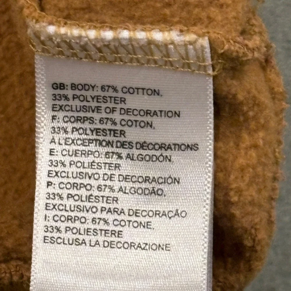 The‎ North Face Hoodie Mens Large Brown Pullover Fleece Hooded Graphic Logo